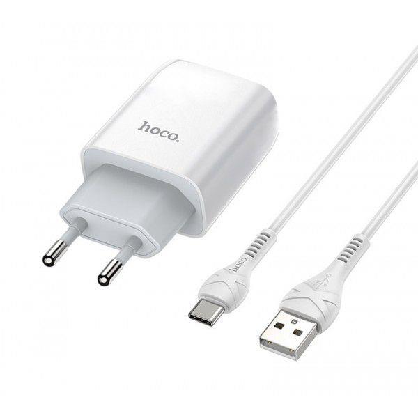 شارژر دیواری هوکو مدل  C73A به همراه کابل USB-C